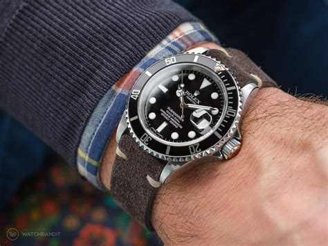 rolex submariner mit lederarmband|Rolex Submariner .